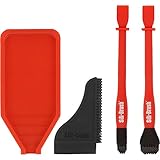 The Complete Silicone Glue Kit - Wood Glue Up 4-Piece Kit - 2 Pack of Silicone Brushes, 1 Tray, 1 Comb - Woodworking Glue Spreader Applicator Set