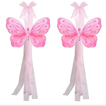 Amazon Com Butterfly Curtain Tiebacks Dark Pink Fuchsia