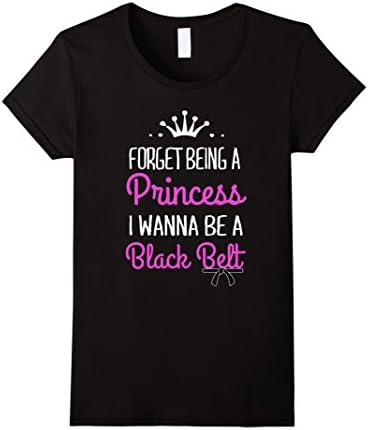 Womens I Wanna Be Black Belt Karate Judo Tae Kwon Do Gift Small Black