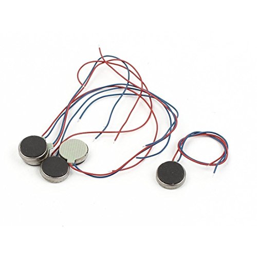 DC Vibration Motor - TOOGOO(R) 5pcs DC3V/0.1A 1.5V/0.05A 10x2.7mm Coin Mobile Phone Vibration Motor Silver