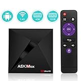 Android TV Box Sidiwen A5X MAX 4GB RAM 32GB ROM RK3328 Quad Core 64 Bit Processor Support 2.4G WiFi 3D 4K Ultra HD Bluetooth 4.1 Ethernet USB 3.0