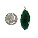 1 Green Agate Pendant Gold Plated Paradise Exclusive Certificate of Authenticity