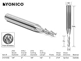 Yonico 31310-SC CNC Router Bit Up Cut Solid Carbide with 1/4