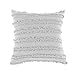 Longhui bedding Ivory White Throw Pillow Covers for Couch Sofa Chair, Cotton Linen Decorative Pillows Cushion Covers, 18 x 18 inches, Set of 2, No Inserts