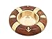 ShalinIndia Wood and Brass Nautical Life Preserver Ashtray - Round Ashtray - Artisan Crafted in India