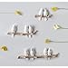 WINGOFFLY® Decorative Birds On Tree Branch Wall Mounted Coat Hanger for Coats/Hats/Keys/Towels(Three Birds)