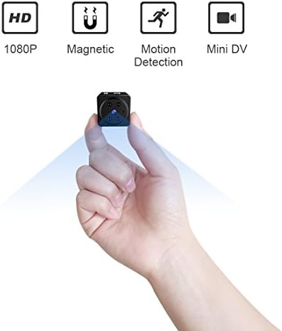 Mini Spy Camera AOBO Hidden Nanny Cam Smallest Portable Surveillance Camera Security for Home/Office/Apartment/Car Full HD 1080P Body Tiny Covert Camera Rechargeable Battery Night Vision Motion Activated