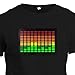LED Equalizer Sound Activated Luminescent T-Shirt with Detachable Panel (Large, Black)