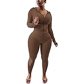 Nimsruc Two Piece Outfits For Women Long Sleeve Bodycon Tracksuit Casual Sweatsuits Jogger Sets