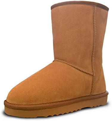 Women’s Leather Fully Fur Lined Classic Mid Calf Winter boot Snow Boot