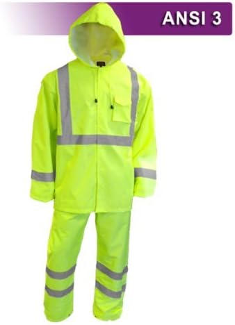 Reflective Apparel Factory Safety Rainsuit Pants & Hooded Jacket VEA-402-ST