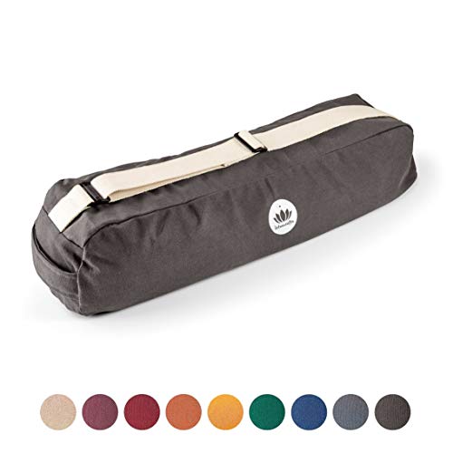 Lotuscrafts Yoga Mat Bag Pune – Fair & Ecological – Yoga Bag Made of 100% Organic Cotton – Yoga Bag for Yoga Mat – Yoga Mat Cover – Yoga Mat Carrier Bag – Yoga Equipment Bag