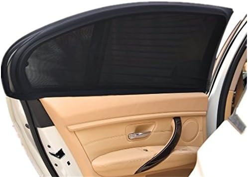 Aautohome SunShade Universal Fit for Car Side Window Sun Shade Protect Kids and Olders from Sun Reduce Heat and Block UV Rays Keep Vehicle Cool 43.3inch x 20inch(2 Pack) Black