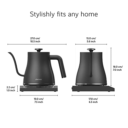 Jocuu Gooseneck Electric Pour Over Kettle with Temperature Control, Tea & Pour Over Coffee