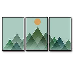 3 Piece Framed Canvas Wall Art for Living Room, Bedroom Nordic Style Canvas Prints for Modern Home Decoration Ready to Hang - 16"x24"x3 Panels