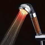 Fitiger Three-color LED Temperature Control Handheld Shower Head FI-A23,Intelligent Control,No Batteries ever Needed