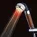 Fitiger Three-color LED Temperature Control Handheld Shower Head FI-A23,Intelligent Control,No Batteries ever Needed