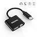 KEEZING USB C to 3.5mm Headphones Adapter, Type C to Audio Adapter, Fast Charging, Hi-Res Sound, Compatible with Google Pixel 2/2XL/3/3Xl, Galaxy Note 10, iPad Pro 2018, HTC and More