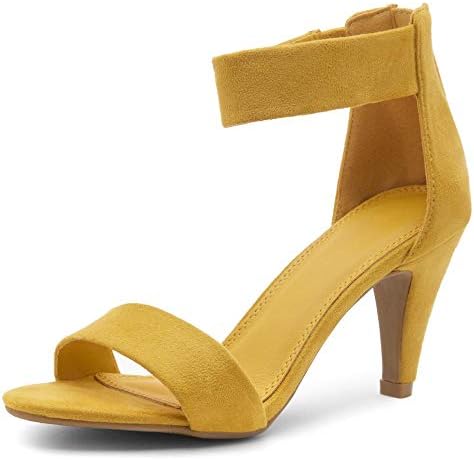 mustard ankle strap heels