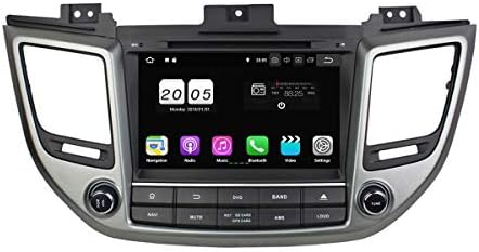 8 Inch 1024x600 Touchscreen Android 8.1 OS Car Stereo Player for Hyundai IX35 / Tucson(2015 2016 2017),Quad Core 1.5G CPU 16G Flash 2G DDR3 RAM GPS DVD Aux Input OBD2