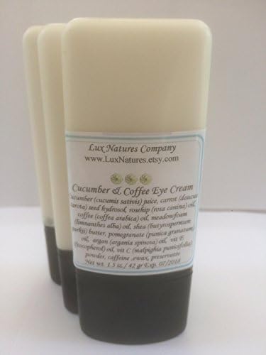 Face and under eye morning cream moisturizer coffee cucumber 3 oz