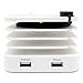 UNITEK 36W 4-Port USB Charger Desktop Charging Station and Cable Management Function for Apple iPhone iPad Samsung Galaxy Google Nexus Motorola HTC LG