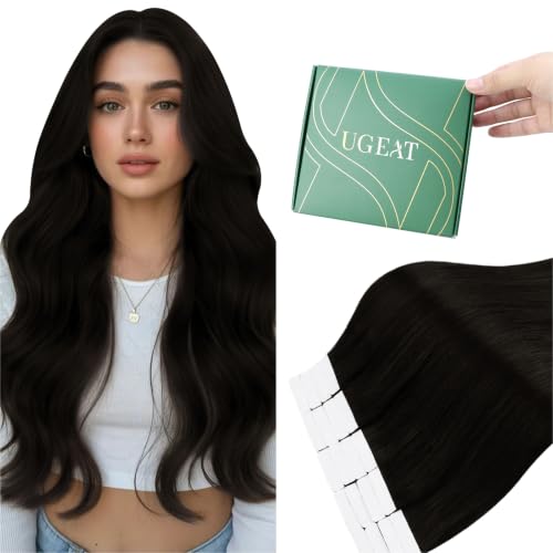 Ugeat Tape Hair Extensions Dark Brown Remy