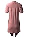BIADANI Women Versatile Soft Short Sleeve Open Front Drape Cardigan Dusty Pink XX-Large