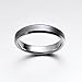 Three Keys Jewelry 4mm Women's Tungsten Wedding Ring Brushed Men's Wedding Band Engagement Ring