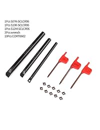 SCLCR torno de barra de giro interno + inserción de 10 unidades CCMT0602 + llave de 3 unidades