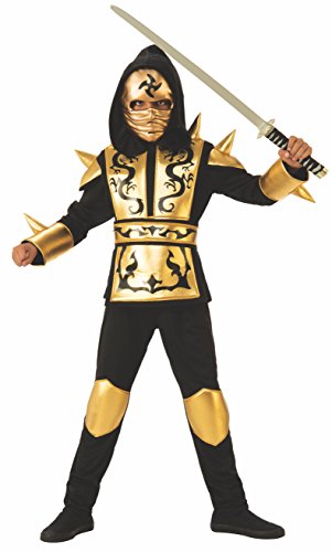 Gold Ninja Costumes - Rubie's Gold Ninja Child's Costume,