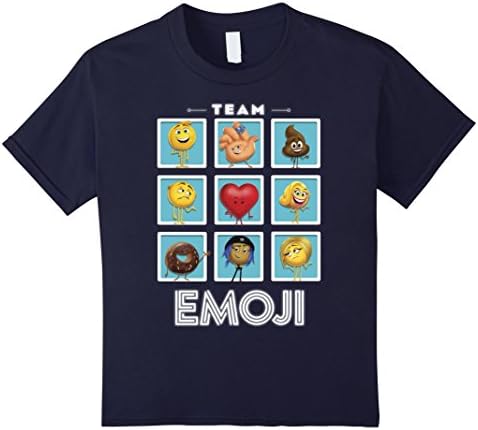 unisex-child The Emoji Movie Team Emoji Panels Graphic T-Shirt 6 Navy