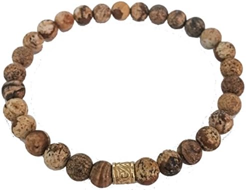 The Artsy Nomad Jasper Scroll Stretchy Bracelet - Custom Sizes Available (8)