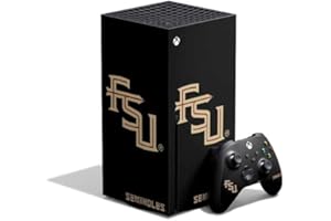 Skinit Decal Gaming Skin Compatible with Xbox Series X Bundle - Officially Licensed Florida State FSU Seminoles Black Design