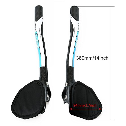 OGORI Bicycle TT Handlebar High Carbon 3K Aero Bars Tri Bars Cycling Rest Handlebar for Mountain Bike or Road Bike 31.8mm