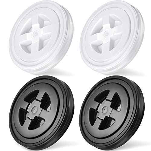 4 Pieces 5 Gallon Bucket with Lid Seal Lid Bucket Twist Lid Plastic