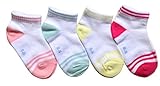 CHUNG Little Girls Thin Half-Mesh Low Cut Cotton Socks Summer No Show 5 Pack