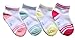 CHUNG Little Girls Thin Half-Mesh Low Cut Cotton Socks Summer No Show 5 Pack
