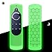Fintie Silicone Case for Fire TV 4K / 2nd Gen Fire TV Stick / Fire TV Cube Voice Remote, Compatible with Echo / Echo Dot Alexa Voice Remote - Honey Comb Series [Anti Slip] Shockproof Cover, Green-Glow primary