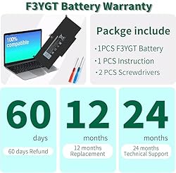 F3YGT 7480 DM3WC Battery for Dell Latitude 7480