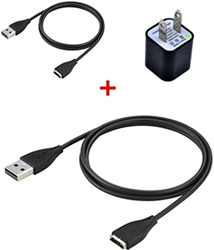 Fitbit Charge Hr Charger,CFX 3.3 Ft Replacement USB Charging Cable for Fitbit Charge Hr Wireless Activity Wristband (2 Pack - Black)