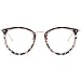 SOJOS Round Women Eyeglasses Fashion Eyewear Optical Frame Clear Glasses SJ5969 with Leopard Print Frame/Gold Temple