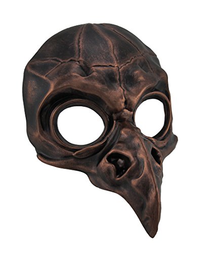 Metallic Crow Skull Half Face Steampunk Bird Mask