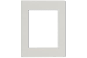 ALLWORLD FRAMING 11x14 Matting for 8x10 Photograph or Artwork 4-Ply Bevel Cut Acid Free Matboard for picture framing (Gray)