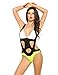 Ekouaer Stylish Women Sexy One-Piece Bikini Patchwork Swimwear Swimsuit Bathing Suits
