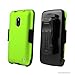 Beyond Cell Nokia Lumia 620 Kombo Protex Neon Green Rubber Case and Holster with Screen Protector - Non-Retail Packaging - Neon Green