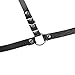 TOPFUR Leather Garter Body Harness PU Leather Harness Adjustable Waist Leg Rings Elastic Stud Garter Belt Rave cage Harness for Women(056,Black)