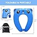 RafaLife Bath Toys - [Upgrade Splash Guard - Stable] Portable Toilet Training Seat for Toddlers, Boys & Girls. Folding Travel Potty Seat. Extra Stable, Powerful and Safe, with Handy Carry Bag (Blue)