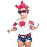 Hot Sale!Todaies Baby Girls Off Shoulder 3D Rose