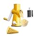 Rotary Cheese Grater Round Mandolin Drum Slicer Vegetable Shredder Cutter Nut Chopper with 3 Interchangeable Shape Stainless Steel Drums